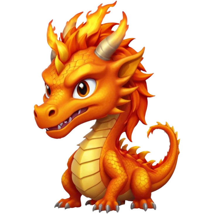 Sparky the flaming dragon emoji