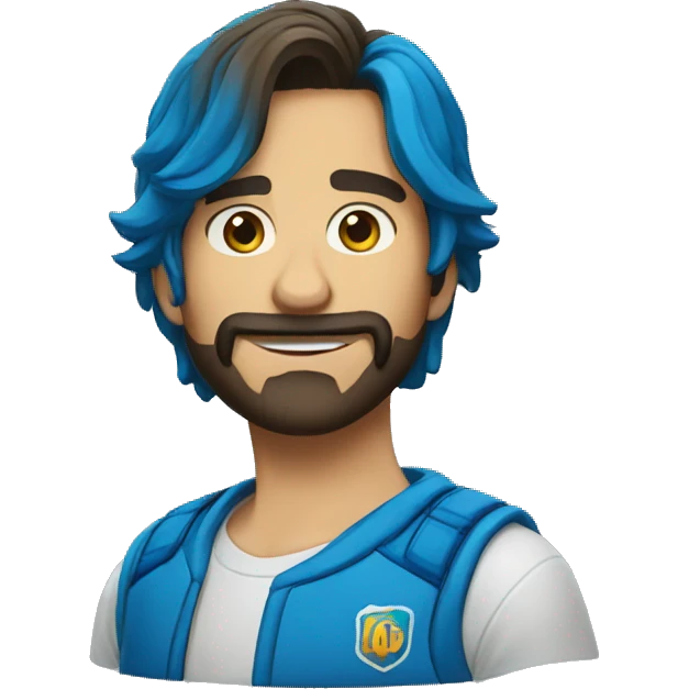 leon amarillo con azul emoji