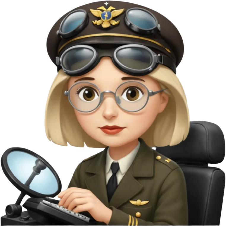 Helen keller reading braille and flying a plane emoji