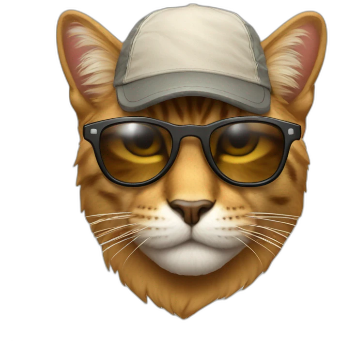 Like a boss Mountain cat with sunglasses emoji