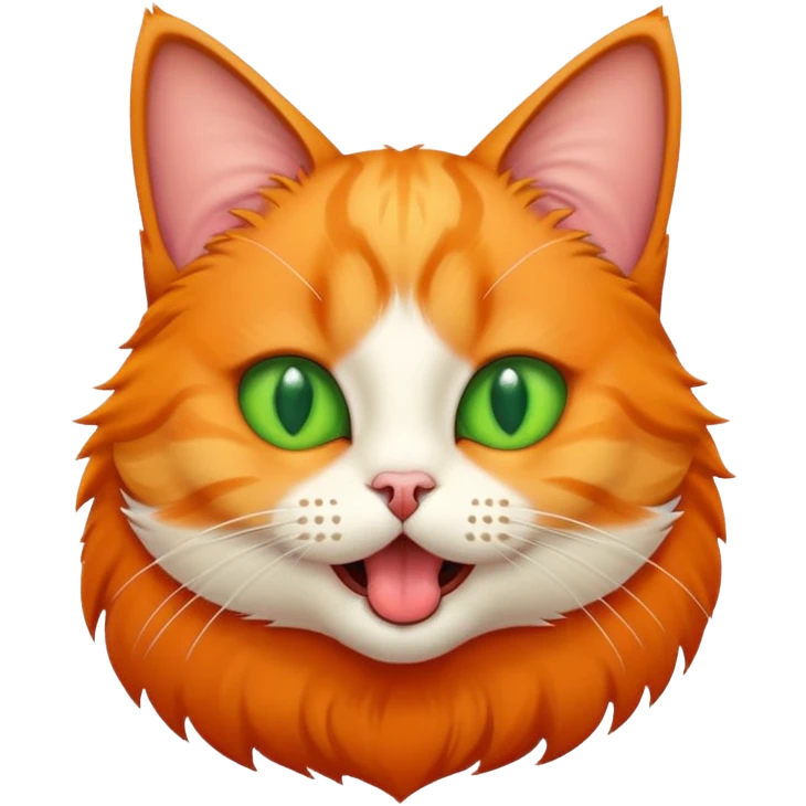 The cat sticks out its tongue. emoji