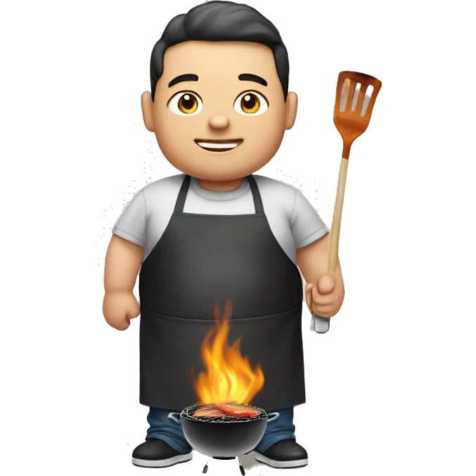 Fat boy cooking bbq emoji