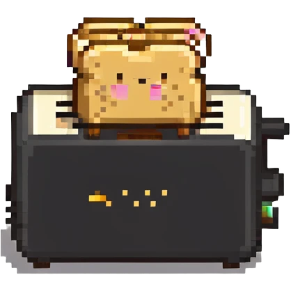 Toaster with bread emoji