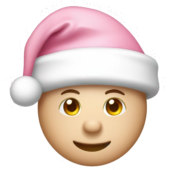 light pink santa hat emoji