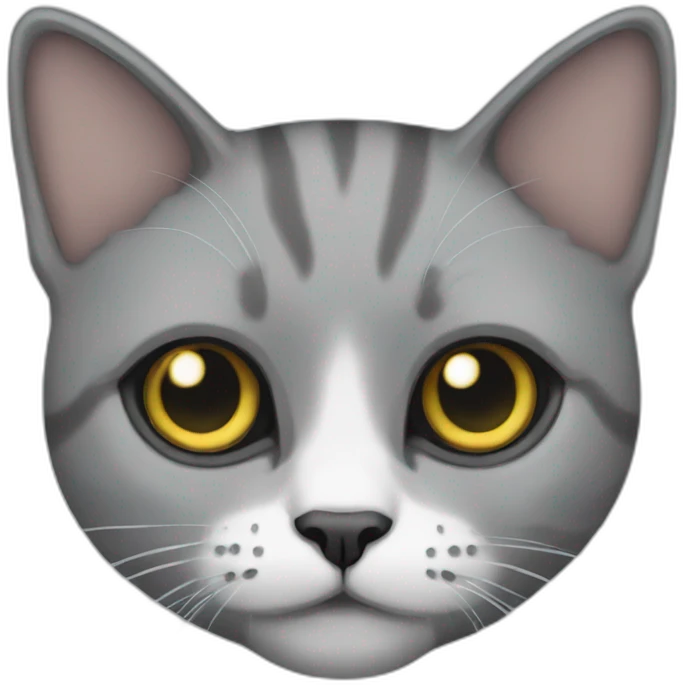 Grey no-eye cat emoji