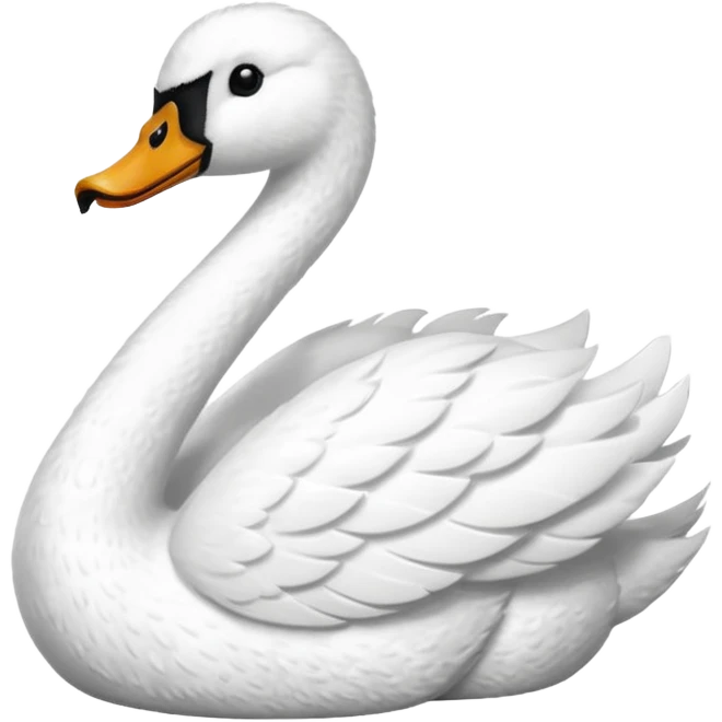 towel shaped like swan emoji
