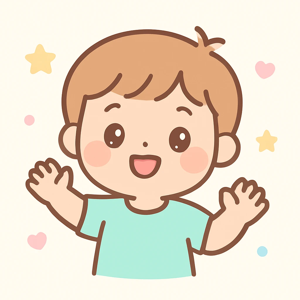 a happy kid, kawaii style emoji
