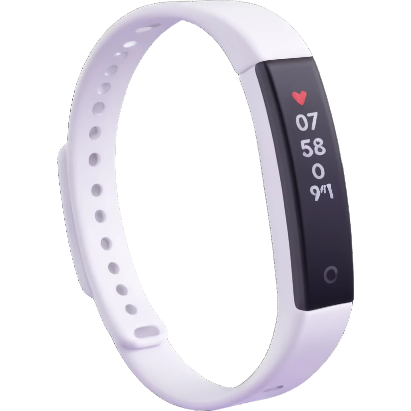 white fitness tracker bracelet emoji