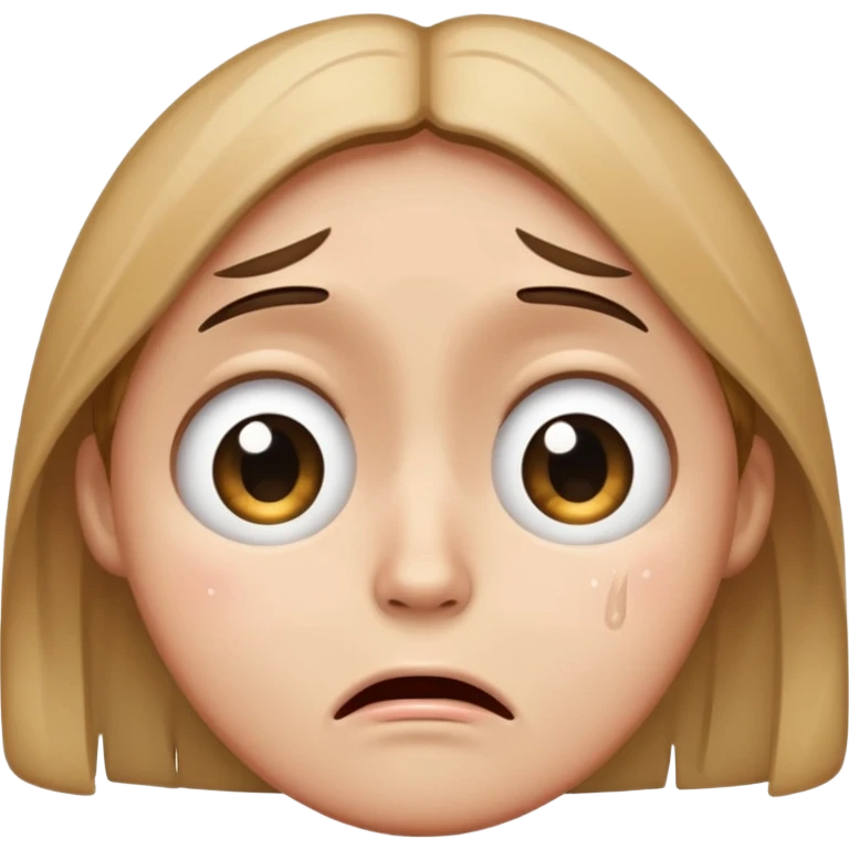 Sad face emoji with big starry eyes emoji
