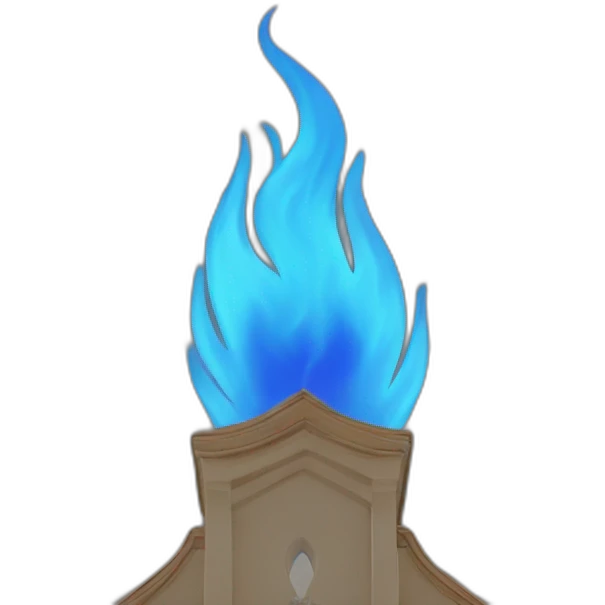 blue flame holy spirit on church emoji
