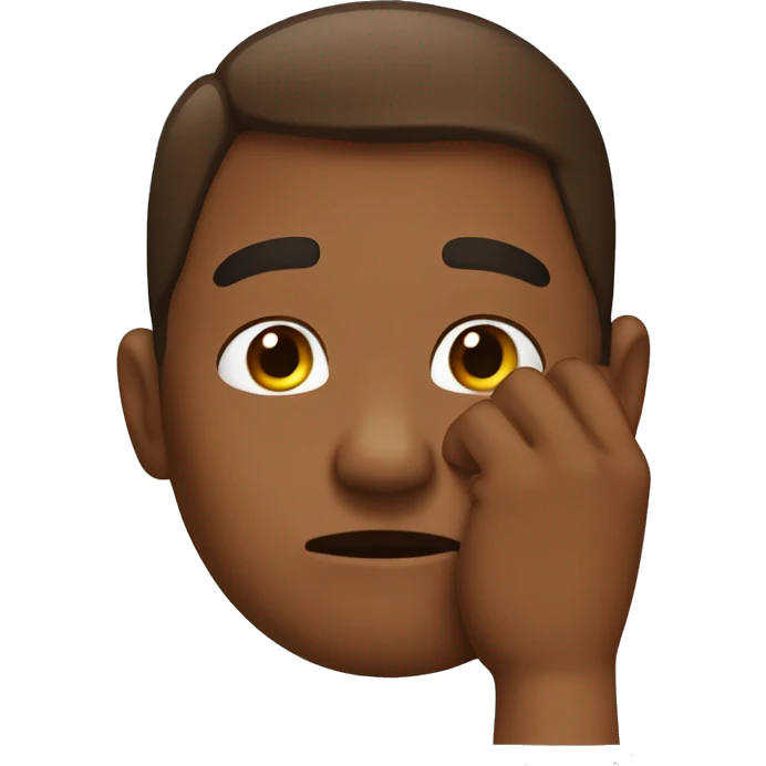 facepalm brown skin emoji