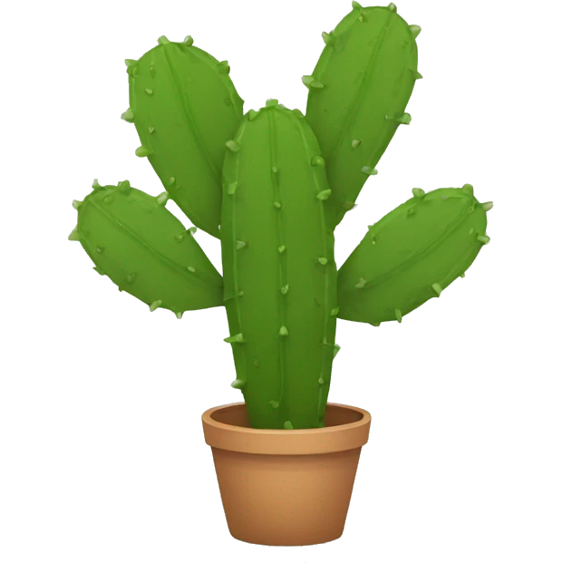 single flat Nopal without pot emoji