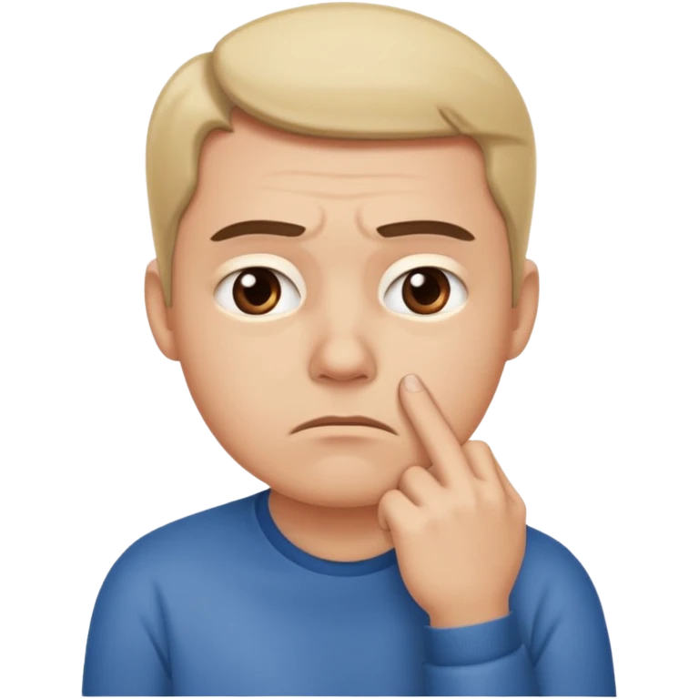 Persona indecisa tocándose la barbilla. emoji