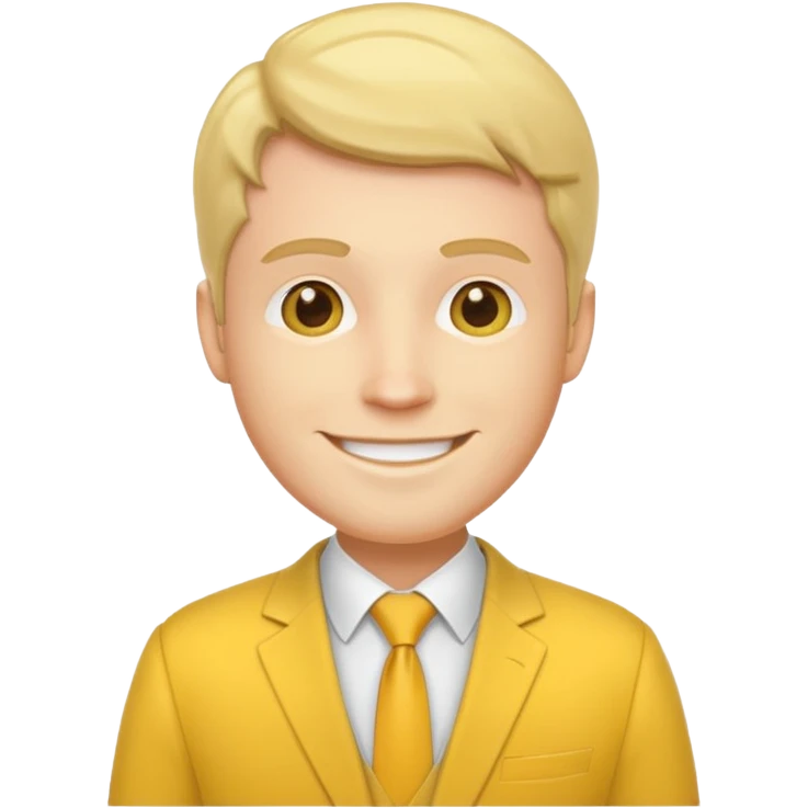 white man wearing yellow suit  emoji