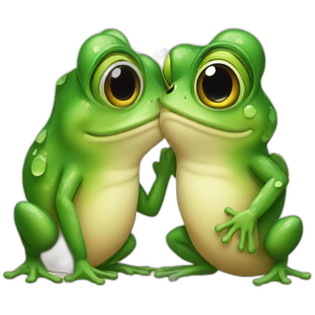 Frog kiss emoji