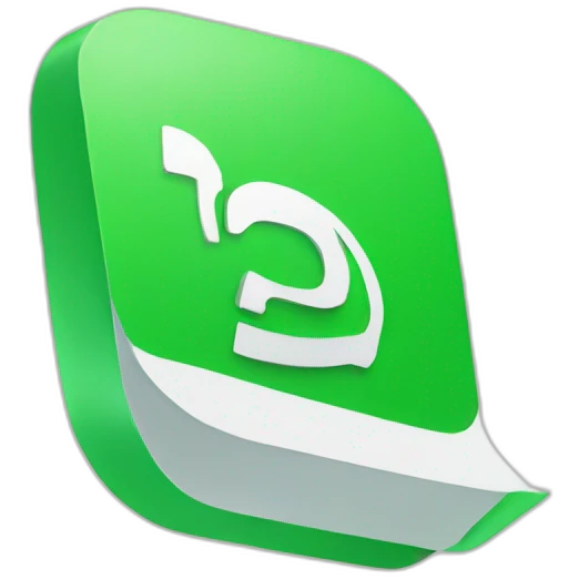 WhatsApp logo, on a White background  emoji