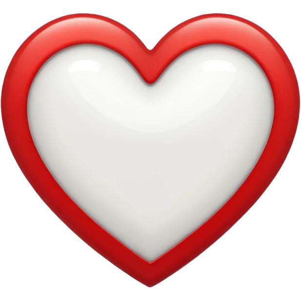 white and red heart emoji