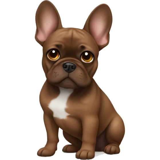 brown frenchie emoji
