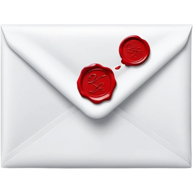 Romantic Red White Silver Aesthetic Love Letter emoji