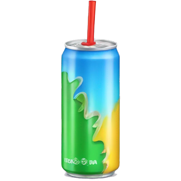 Energy drink with straw emoji
