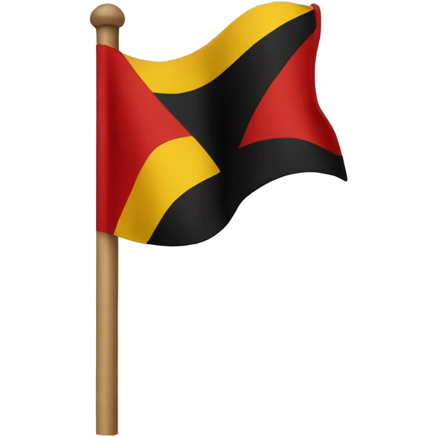 Red yellow and black flag  emoji