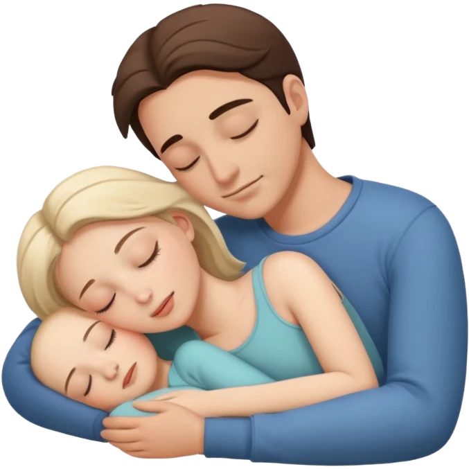 Sleeping romance couple emoji