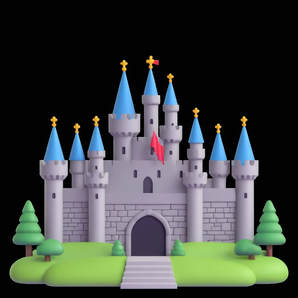 king and queen, castle background emoji