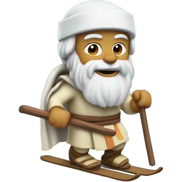 Socrates on skis emoji