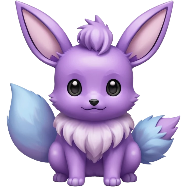 Kawaii Shiny Pastel Purple Eevee Full Body emoji