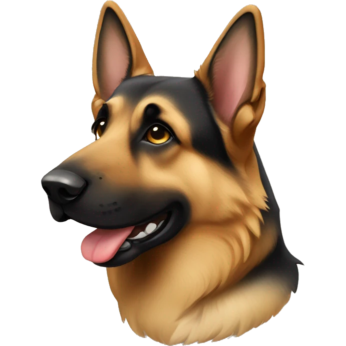 German shepherd bi color emoji