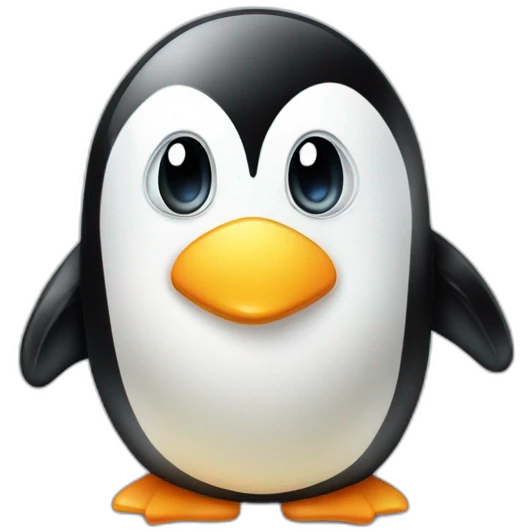 Pinguin avec une glace saveur vanille emoji