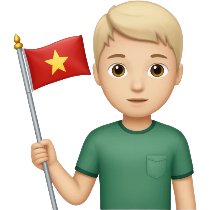 Flag holder kid emoji