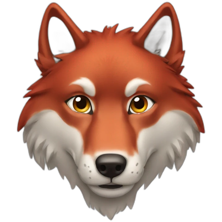wolf red head emoji