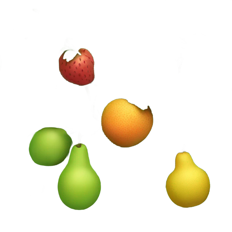 Fruits hanging on bushes  emoji
