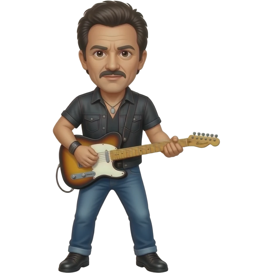 Bruce Springsteen playing Telecaster emoji