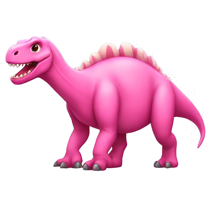 a pink dinosaur emoji