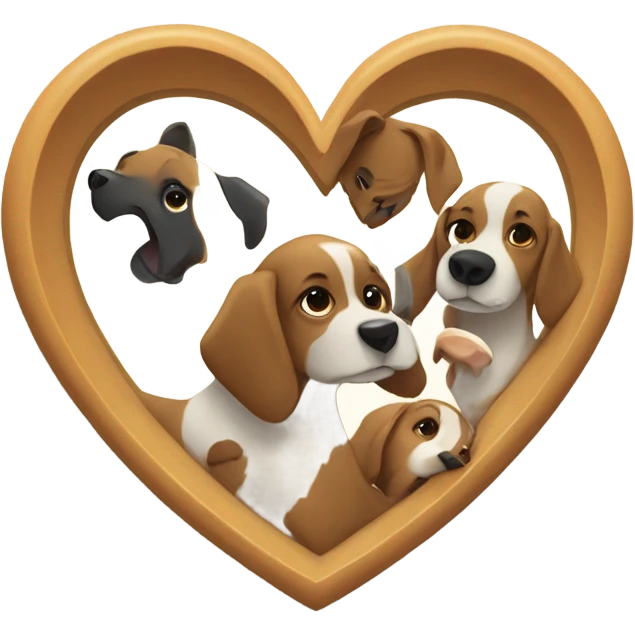 Dog hearts emoji