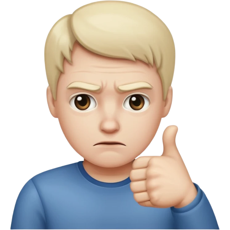 Lame face with a thumbs down  emoji