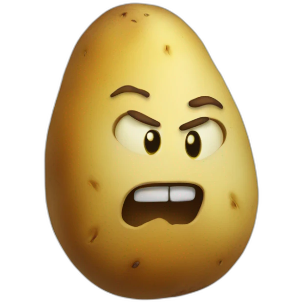 potatoz with an angry face emoji