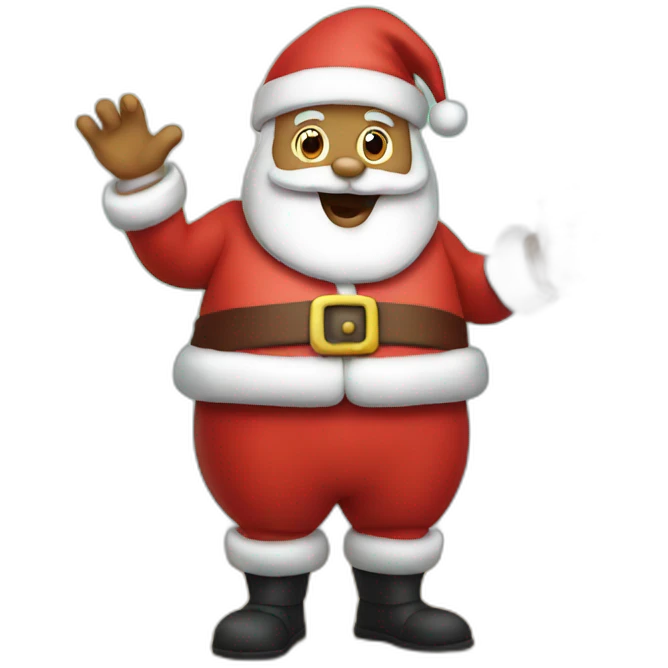 Santa Claus handing out presents emoji