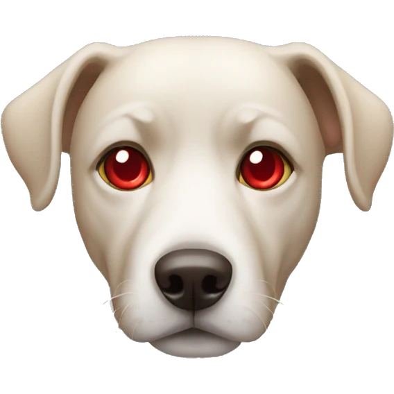Dog with red eyes emoji