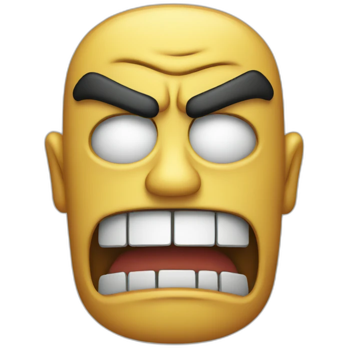 Angry computer emoji