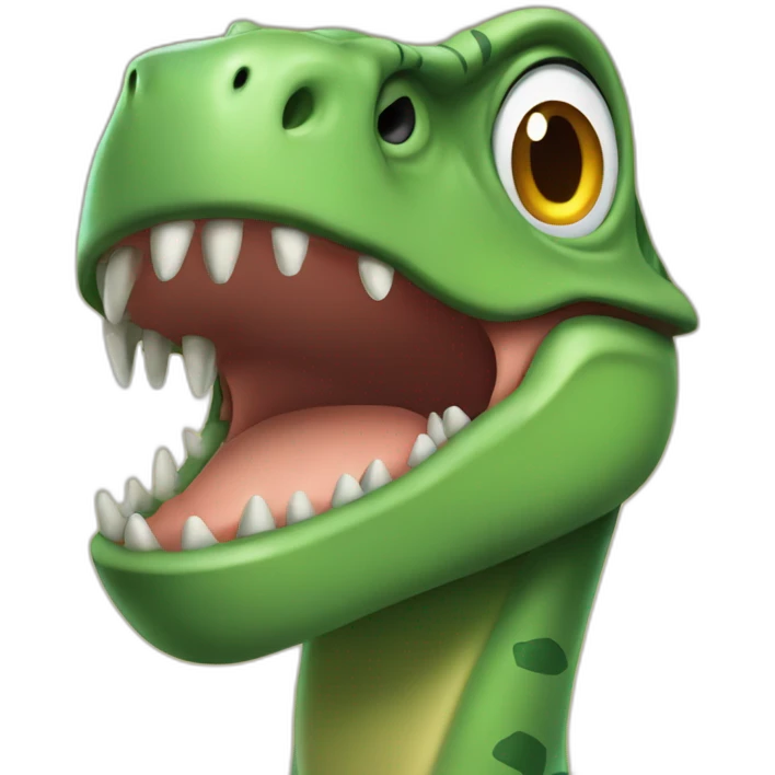 dinosaurs's beaming face emoji