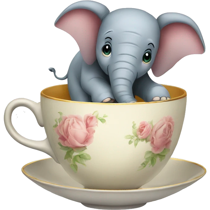Elephant in a tea cup emoji