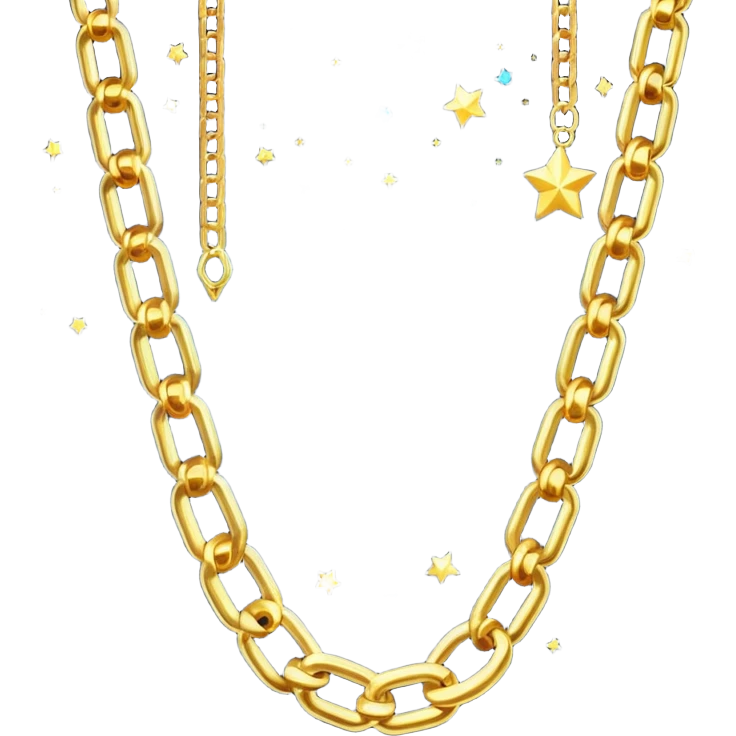 fantasy magic heavenly golden chains low poly emoji