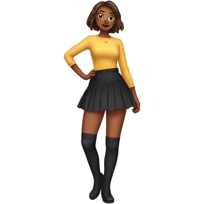 Skirt and thigh highs emoji