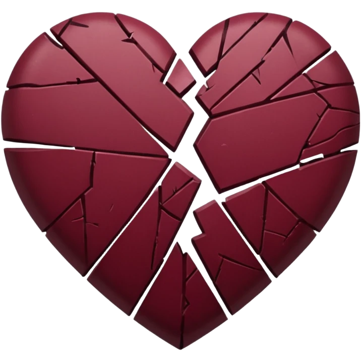 Bordo broken heart  emoji