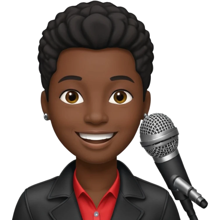 singer black person emoji