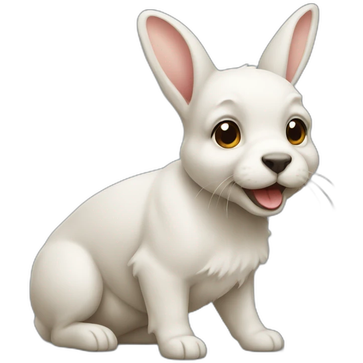 Lapin sur chien  emoji