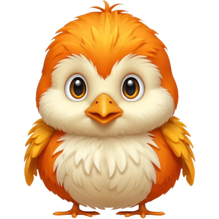 Orange colored female chicken baby 🐥 emoji